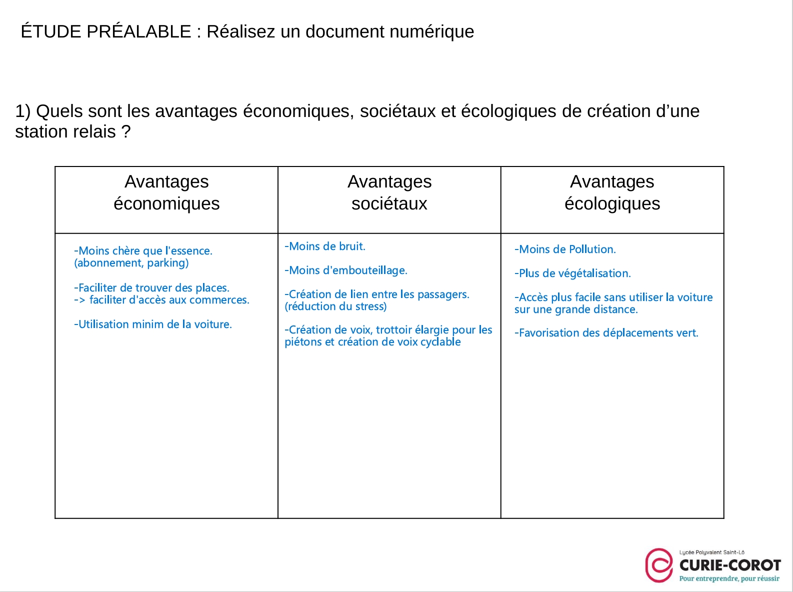 Étude préalable